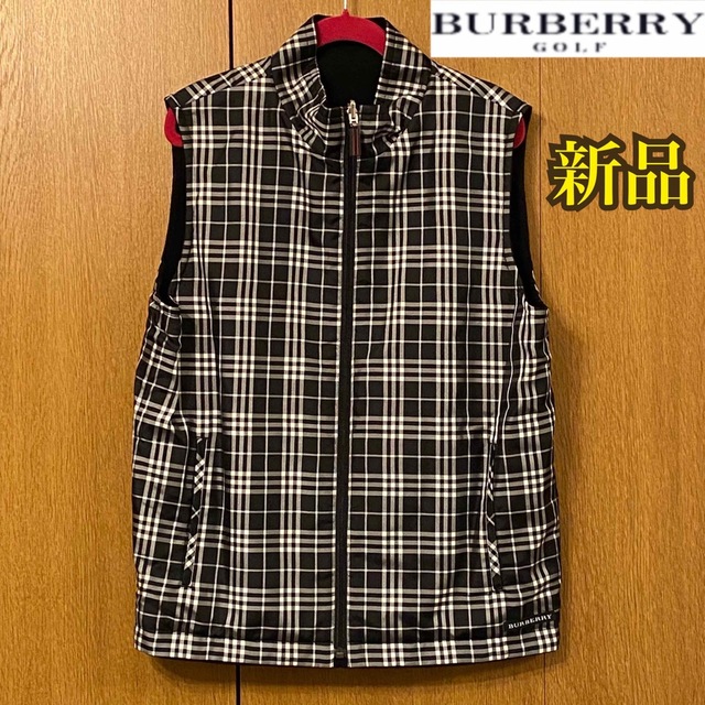 BURBERRY(バーバリー)の【新品】 バーバリーゴルフ ベスト M リバーシブル チェック フリース レディースのトップス(ベスト/ジレ)の商品写真