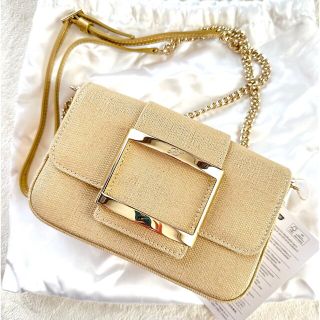 ロジェヴィヴィエ(ROGER VIVIER)の本日限定価格！新品未使用！ロジェヴィヴィエ　リネンキャンバス　ショルダーバック(ショルダーバッグ)