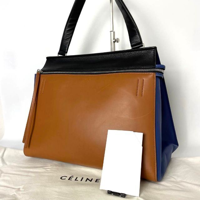 【美品・保存袋付】セリーヌ　CELINE エッジ　マルチカラー　ハンドバッグ