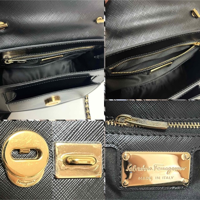 Salvatore Ferragamo サルヴァトーレ フェラガモ ヴァラ ワンショルダーバッグ DH-21/B620 リボンディテールフラップハンドバッグ ベージュ レディース