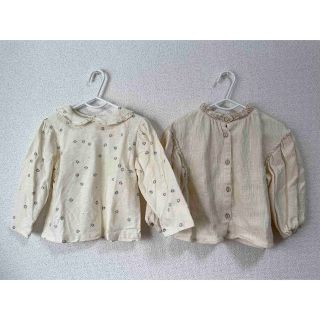 ザラキッズ(ZARA KIDS)のZARA kids ザラキッズ　ブラウス　カットソー　90  2点セット(ブラウス)