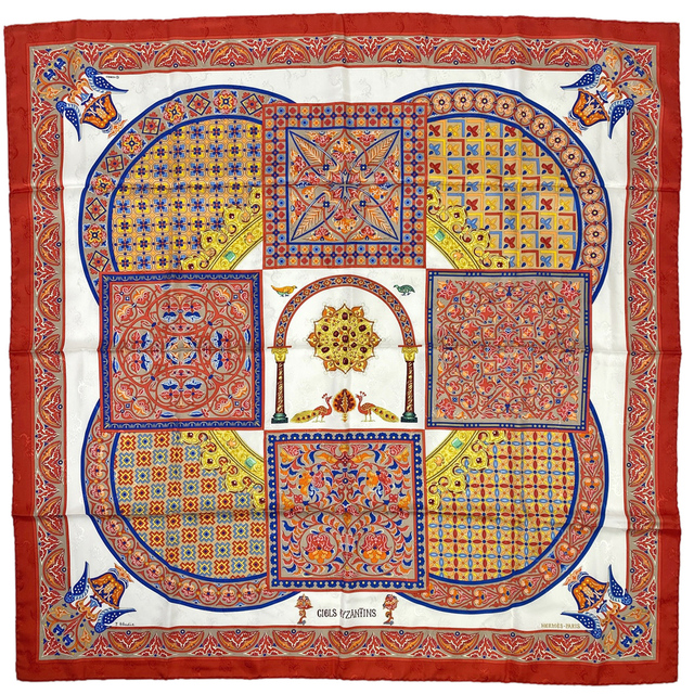 エルメス カレ 90 CIELS BYZANTINS レディース 割引即日発送
