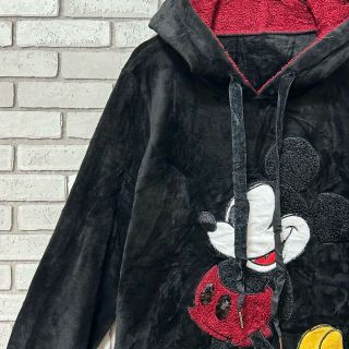 ディズニー(Disney)の人気 ディズニー Mickey ベロア ロングパーカー ブラック レディースS(その他)