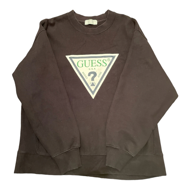 GUESS(ゲス)の【美品】GUESS 90s 三角ロゴヘビーウエイトスウェット　ビンテージ　L メンズのトップス(スウェット)の商品写真