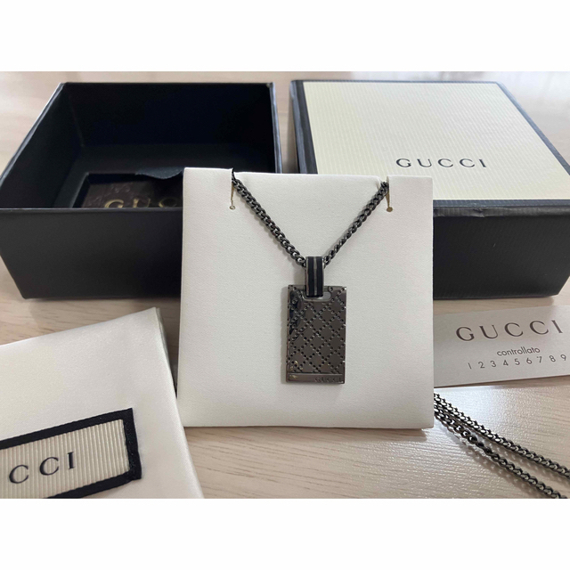 Gucci(グッチ)のグッチ ネックレス ペンダント ディアマンテ ブラック SV925 メンズのアクセサリー(ネックレス)の商品写真