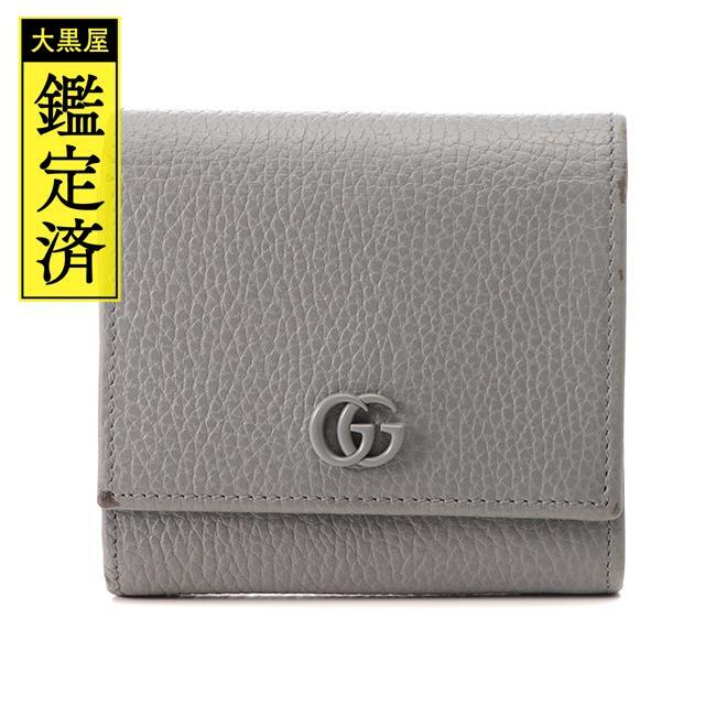 GUCCI - GUCCI　グッチ　グレー　レザー【460】2143000628732