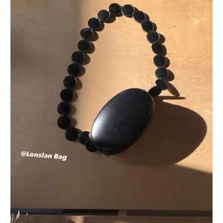 【新品】lonslan ブラック変形レザーショルダーバッグ