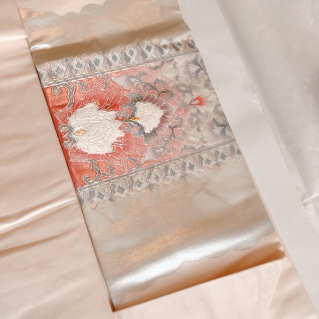 名古屋帯 正絹 欄 刺繍 金糸 銀糸 レディースの水着/浴衣(帯)の商品写真