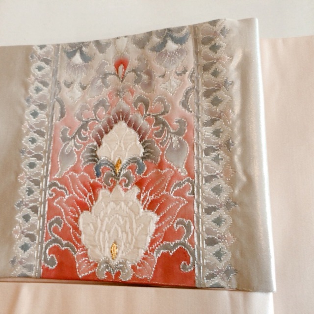 名古屋帯 正絹 欄 刺繍 金糸 銀糸 レディースの水着/浴衣(帯)の商品写真