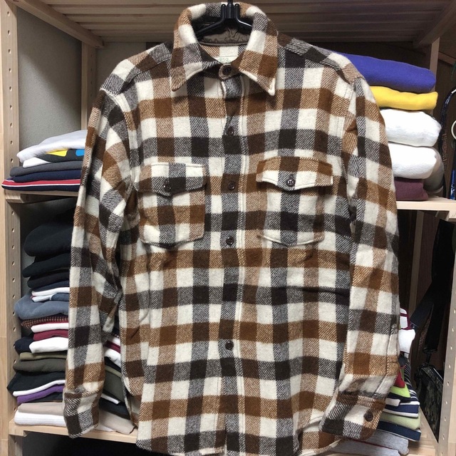 トップスL.L.BEAN  ウールチェックシャツ　60s〜