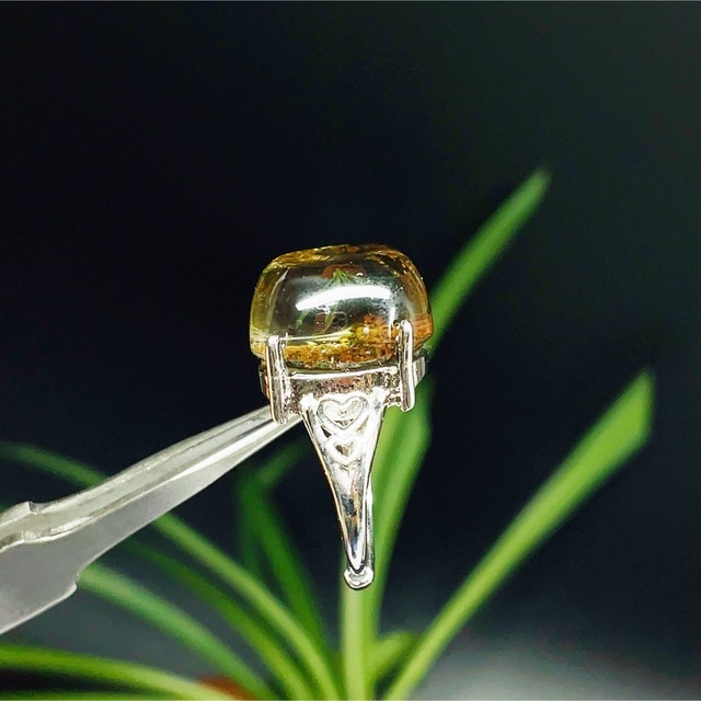 ガーデンクォーツ　リング　シルバーリング 指輪　天然石　水晶　W20 3