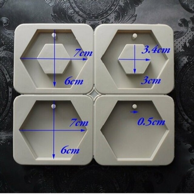 シリコンモールド　六角 ハンドメイドの素材/材料(各種パーツ)の商品写真