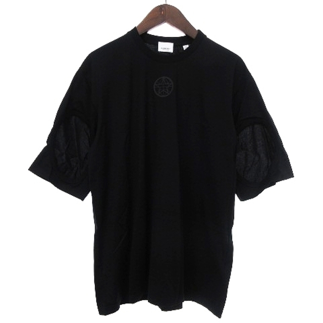 バーバリー Tシャツ カットソー 半袖 カットアウトディテール 黒 S ■SM0