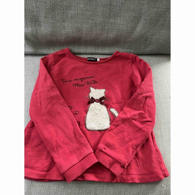 BeBe(ベベ)のべべのトレーナー　120 猫柄 キッズ/ベビー/マタニティのキッズ服女の子用(90cm~)(ニット)の商品写真