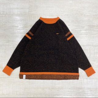 ディセンダント(DESCENDANT)の19aw ディセンダント プレーティング 編み クルーネック ニット 刺繍(ニット/セーター)