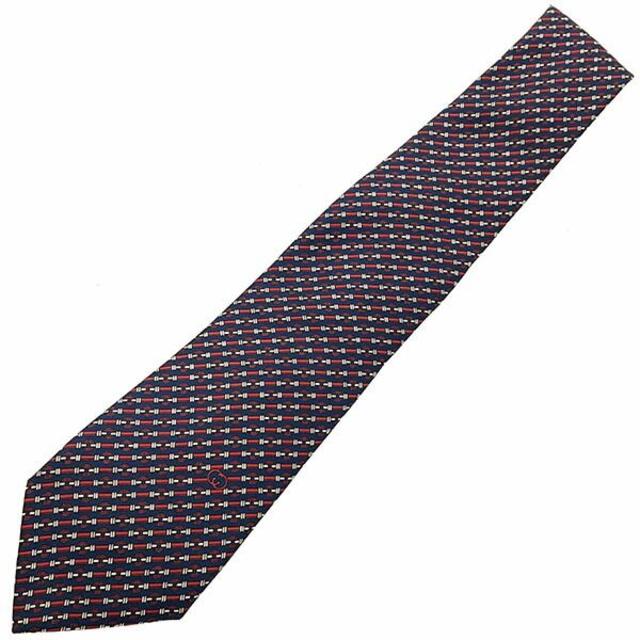 グッチ ネクタイ シルク100% ネイビー 紺 レッド 赤 GUCCI 最安挑戦