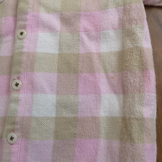 ピンクチェックシャツ　95 キッズ/ベビー/マタニティのキッズ服女の子用(90cm~)(ジャケット/上着)の商品写真