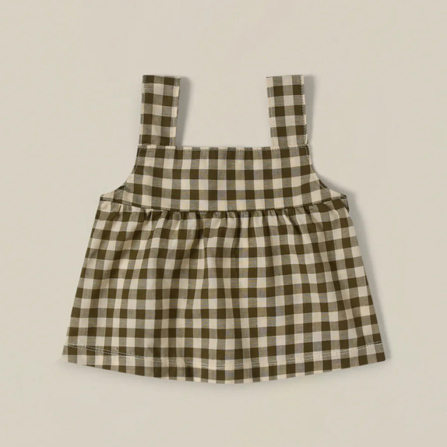 Olive Gingham Dolce Top