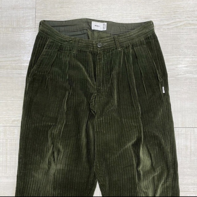 19aw WTAPS タック コーデュロイ トラウザーズ テーパード パンツ-