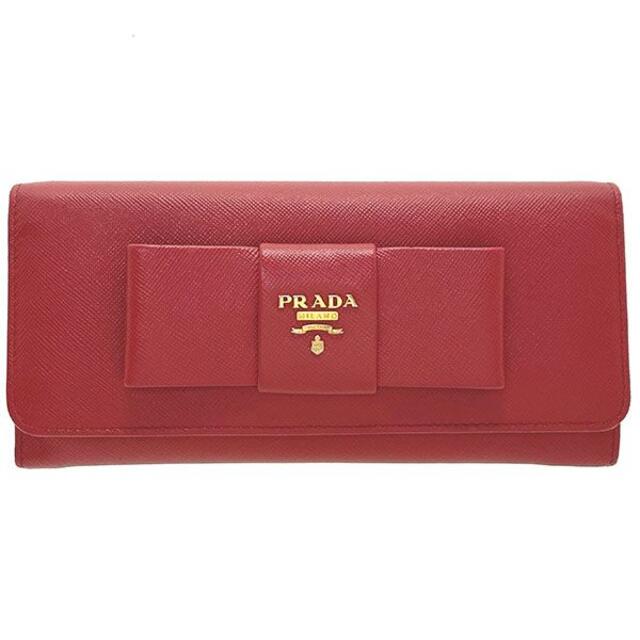 【最終お値下げ】プラダ PRADA サフィアーノ 長財布 ブラック リボン