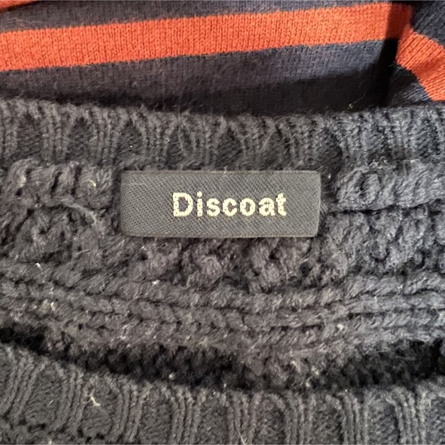 Discoat(ディスコート)のDiscoat カットソー　長袖　ニット　ボーダー　着丈長め　Tシャツ　M メンズのトップス(Tシャツ/カットソー(七分/長袖))の商品写真