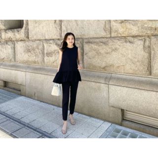 格安新品 新品♡M-premierBLACK♡ソアパールギャザーフリルブラウス