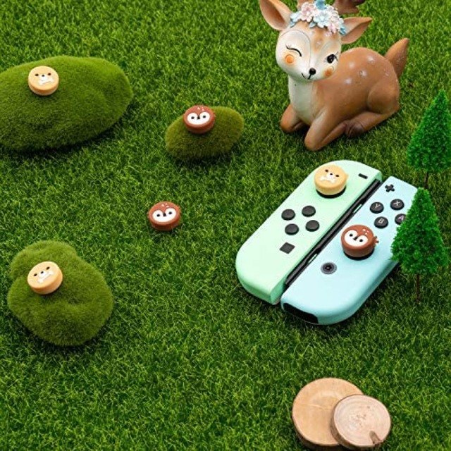 Switch ジョイコンカバー 犬 鹿 エンタメ/ホビーのゲームソフト/ゲーム機本体(その他)の商品写真