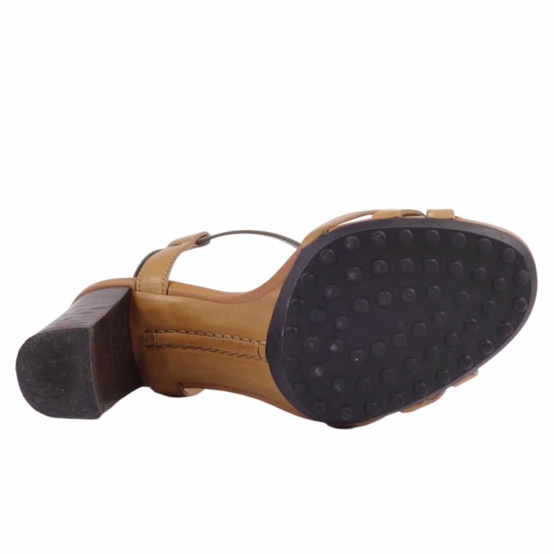 TOD'S(トッズ)のトッズ TOD'S サンダル アンクルストラップ レザー ヒール シューズ 靴 レディース イタリア製 34(21cm相当) ブラウン レディースの靴/シューズ(サンダル)の商品写真