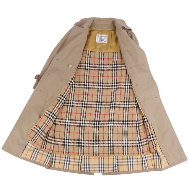 BURBERRY BLACK LABEL(バーバリーブラックレーベル)の美品 Vintage バーバリー Burberrys コート トレンチコート 裏チェック ライナー付き アウター レディース 9AB2(M相当) カーキベージュ レディースのジャケット/アウター(トレンチコート)の商品写真