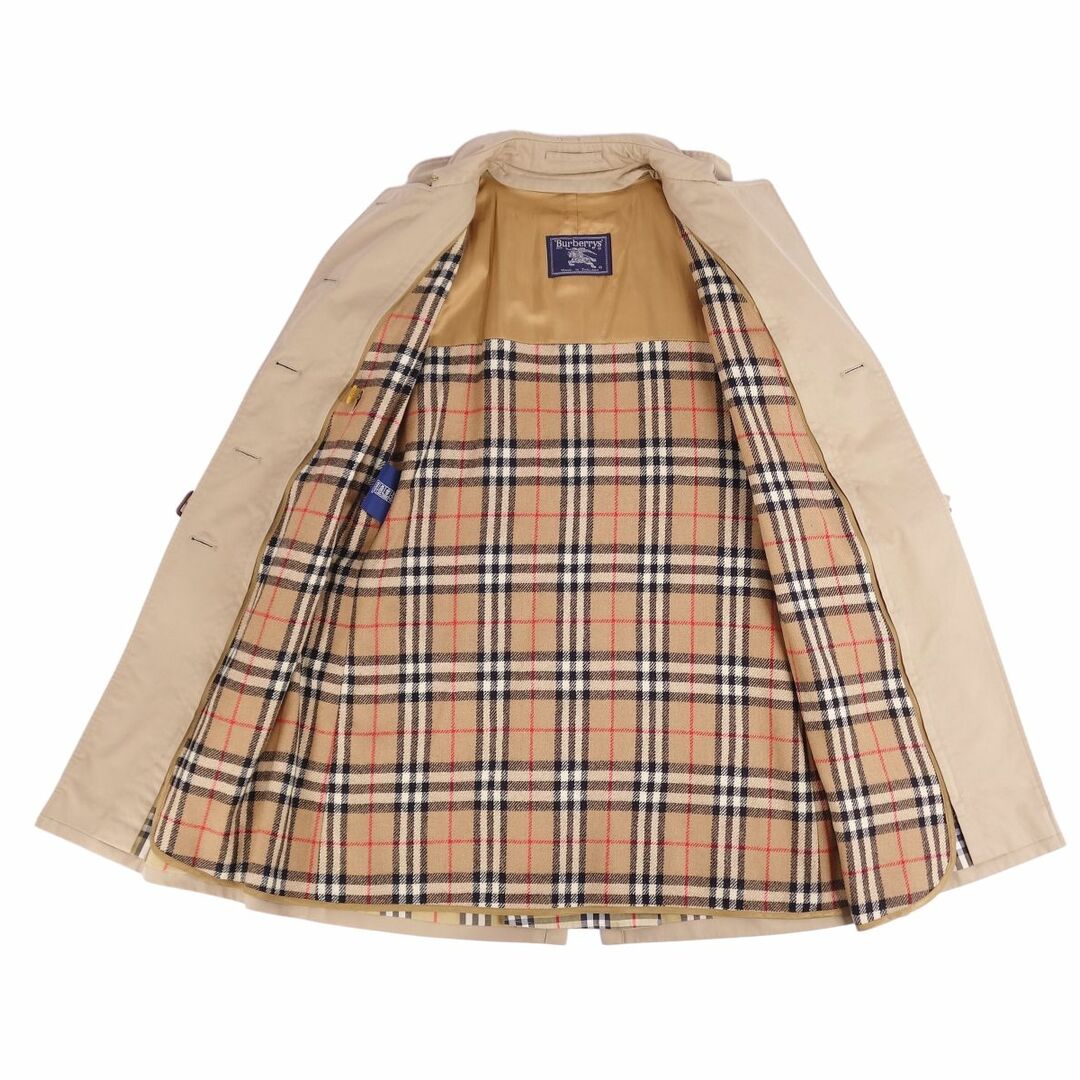 BURBERRY BLACK LABEL(バーバリーブラックレーベル)の美品 Vintage バーバリー Burberrys コート トレンチコート 裏チェック ライナー付き 英国製 アウター レディース 8(M相当) カーキベージュ レディースのジャケット/アウター(トレンチコート)の商品写真