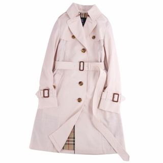 バーバリー(BURBERRY)の美品 バーバリー ロンドン BURBERRY LONDON コート トレンチコート 裏チェック コットン アウター レディース 38(M相当) ピンク(トレンチコート)