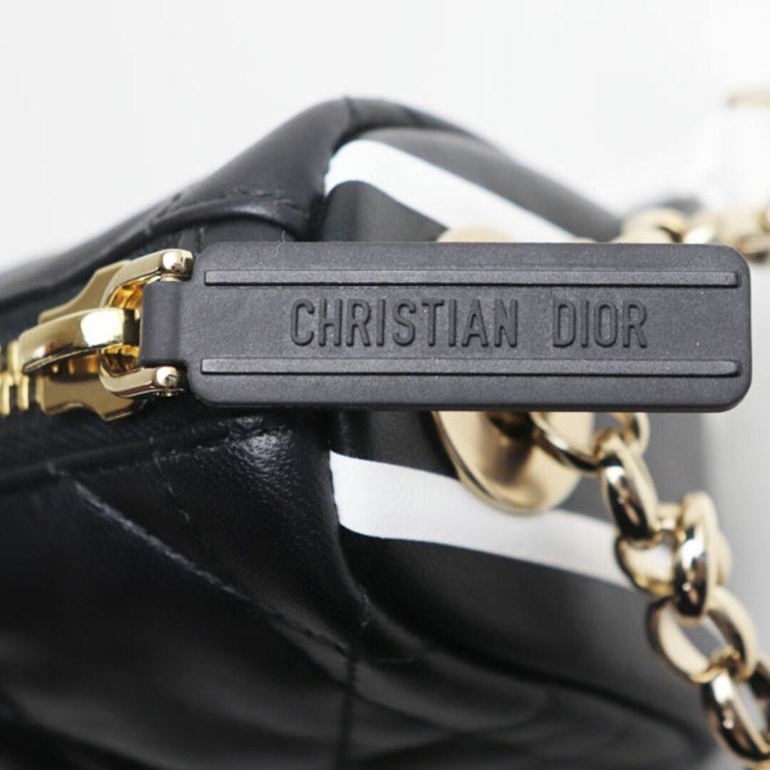 Christian Dior クリスチャンディオール DIOR VIBE スモール ホーボー 2Wayショルダーバッグ カナージュ  ブラック ホワイト M7200ONOA M911 レディース【美品】