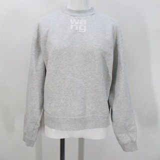 アレキサンダーワン(Alexander Wang)のALEXANDER WANG 長袖 トレーナー XS 灰系 グレー ロゴ(トレーナー/スウェット)