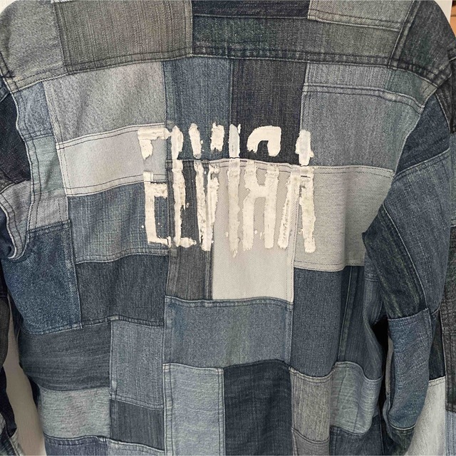 ELVIA(エルヴィア)のエルビラ デニムジャケット パッチワーク ELVIA メンズのジャケット/アウター(Gジャン/デニムジャケット)の商品写真