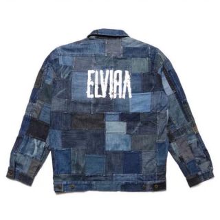 エルヴィア(ELVIA)のエルビラ デニムジャケット パッチワーク ELVIA(Gジャン/デニムジャケット)