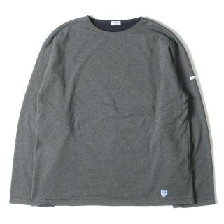 オーシバル(ORCIVAL)のORCIVAL オーシバル 裏フリース コットン クルーネック ロングスリーブ カットソー Ms CREW NECK L/S OR-C0039 CMJ 22AW トップス 長袖 Tシャツ ロンT グレー 4 日本製 シンプル【メンズ】【中古】【美品】(Tシャツ/カットソー(七分/長袖))