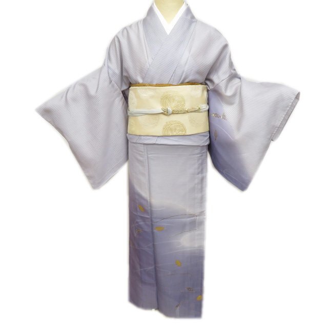 アウトレット店舗 付け下げ 付下げ 着物 中古 紋紗 夏物 金彩 M A835