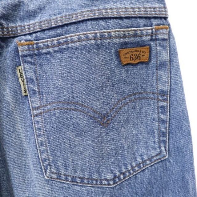 リーバイス 80s ビックE シルバータグ 636 デニムパンツ w33 Levi's 日本製 オールド ヴィンテージ メンズ 【中古】  【220730】