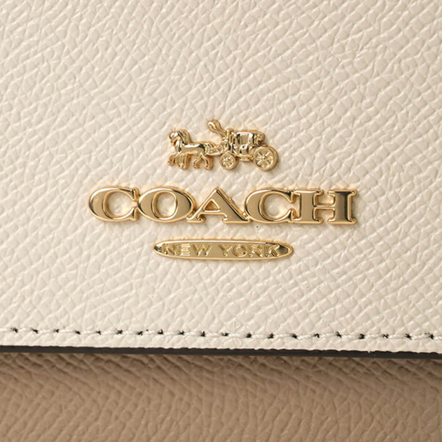 COACH(コーチ)の新品 コーチ COACH 3つ折り財布 SMALL TRIFOLD WALLET チョークマルチ レディースのファッション小物(財布)の商品写真