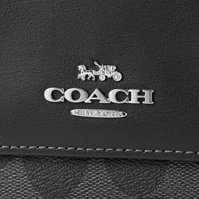 COACH(コーチ)の新品 コーチ COACH 3つ折り財布 SMALL TRIFOLD WALLET グラファイト/ブラック レディースのファッション小物(財布)の商品写真