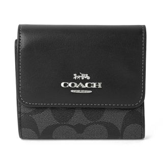 コーチ(COACH)の新品 コーチ COACH 3つ折り財布 SMALL TRIFOLD WALLET グラファイト/ブラック(財布)