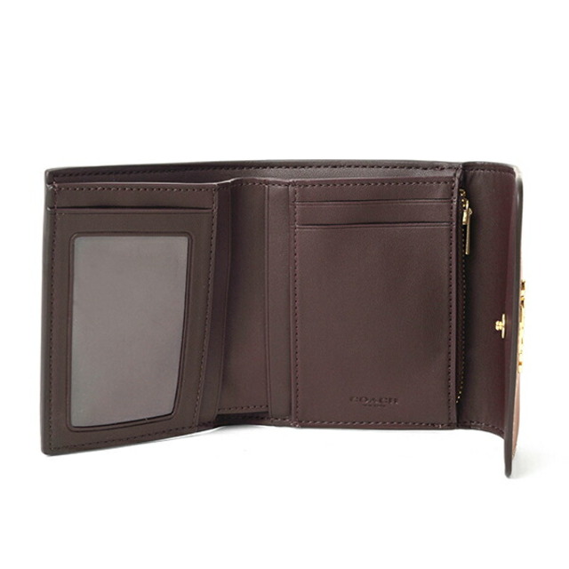 COACH(コーチ)の新品 コーチ COACH 3つ折り財布 SMALL TRIFOLD WALLET カーキ/テラコッタ レディースのファッション小物(財布)の商品写真