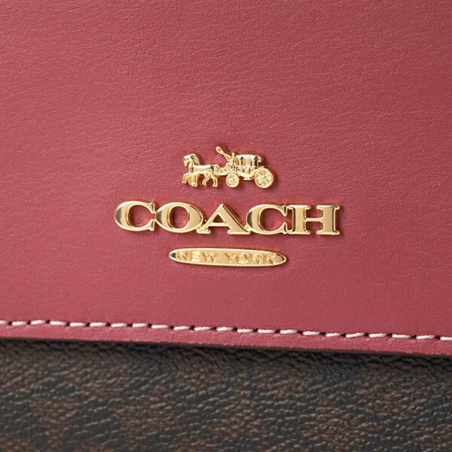 COACH(コーチ)の新品 コーチ COACH 3つ折り財布 SMALL TRIFOLD WALLET ブラウン/ピンク レディースのファッション小物(財布)の商品写真