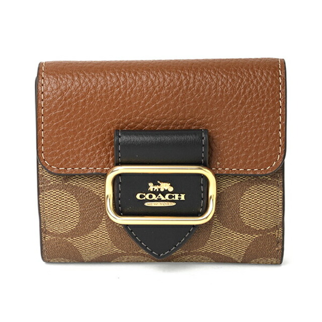 COACH - 新品 コーチ COACH 3つ折り財布 SMALL MORGAN WALLET カーキ ...