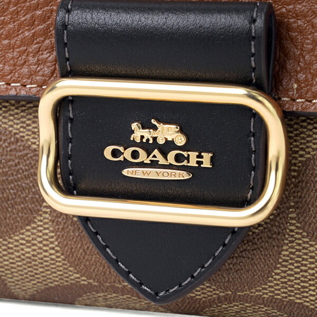 COACH(コーチ)の新品 コーチ COACH 3つ折り財布 SMALL MORGAN WALLET カーキマルチ レディースのファッション小物(財布)の商品写真