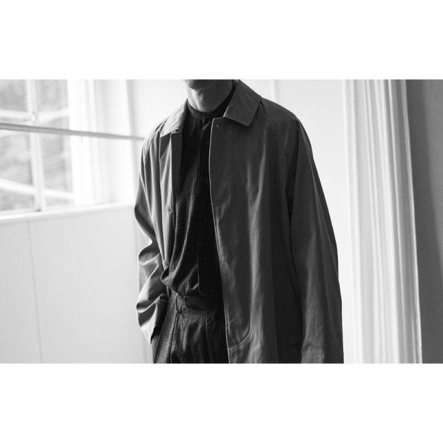 comoli 16ss コットンギャバ  バルカラーコート 2 ベージュ