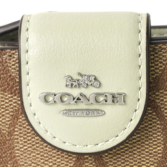 COACH(コーチ)の新品 コーチ COACH 2つ折り財布 MEDIUM CORNER ZIP WALLET カーキ/ライトセージ レディースのファッション小物(財布)の商品写真