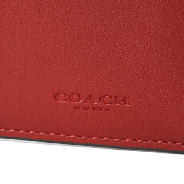 COACH(コーチ)の新品 コーチ COACH 3つ折り財布 SMALL TRIFOLD WALLET ブラウン/1941レッド レディースのファッション小物(財布)の商品写真