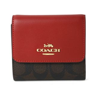 コーチ(COACH)の新品 コーチ COACH 3つ折り財布 SMALL TRIFOLD WALLET ブラウン/1941レッド(財布)