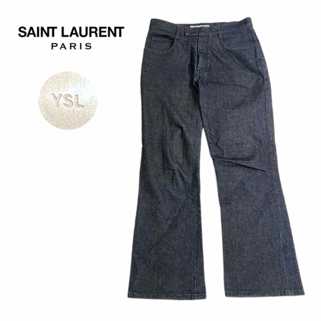 希少☆ SAINT LAURENT サンローラン フレアデニムパンツ 製造番号有